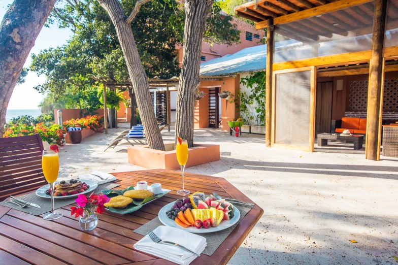 Outdoor terrace of Cartagena Airbnb
