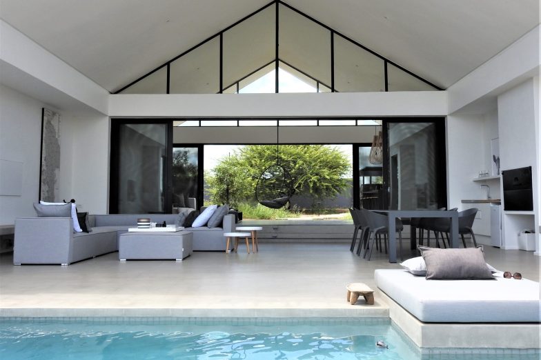 Stylish villa with monochrome design