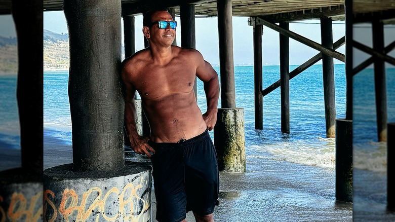 Alex Rodriguez at the beach