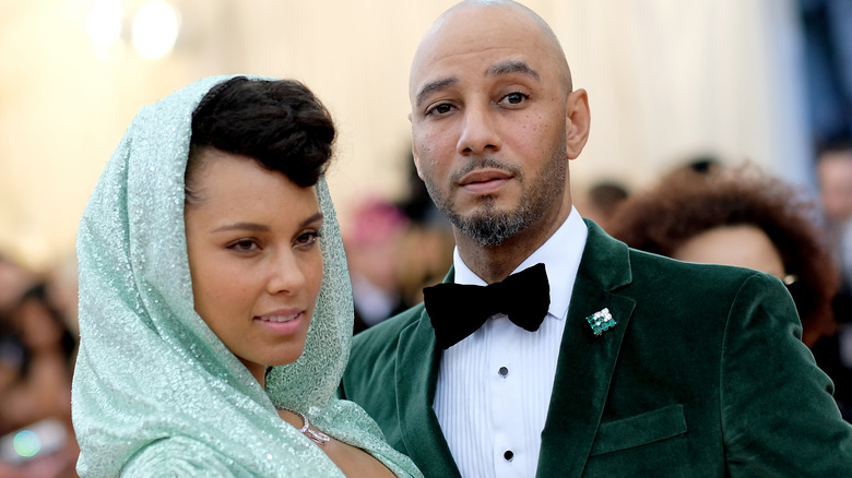 Alicia Keys and Swizz Beatz on red carpet