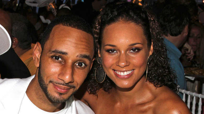 Swizz Beatz and Alicia Keys smiling