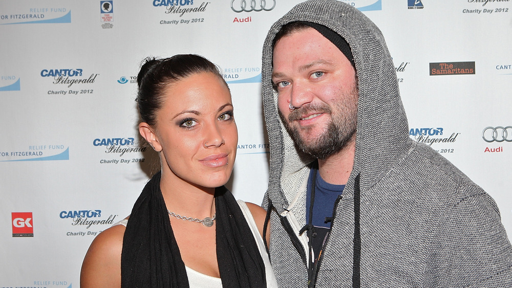 Missy Rothstein and Bam Margera, smiling