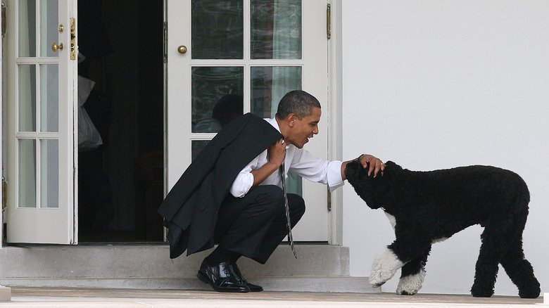 Barack Obama with his dog