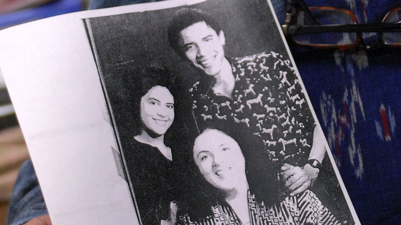 Barack Obama with his mother and half-sister