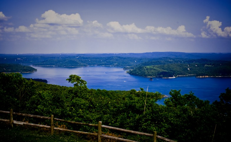 A view of Beaver Lake in Arkansas from an elevated position