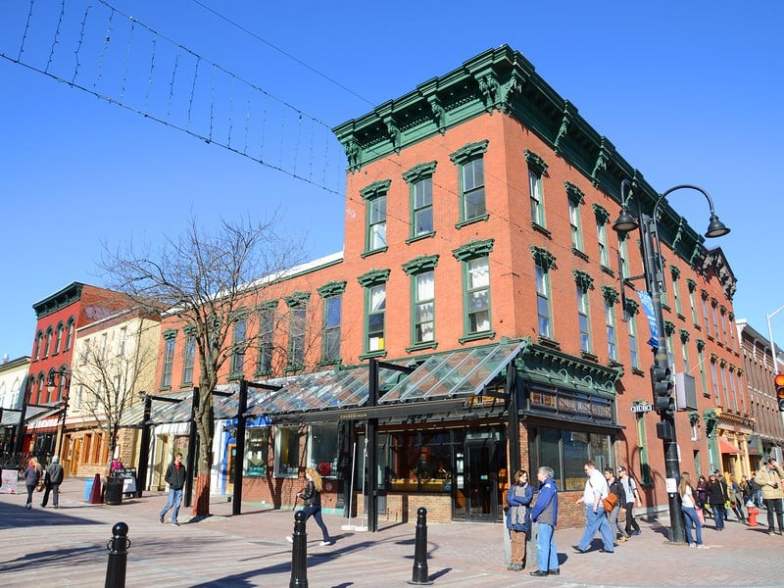 Church Street Marketplace in the historic district of Burlington, Vermont