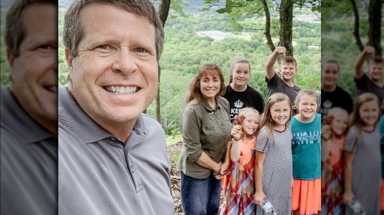 The Duggar Family on a hike