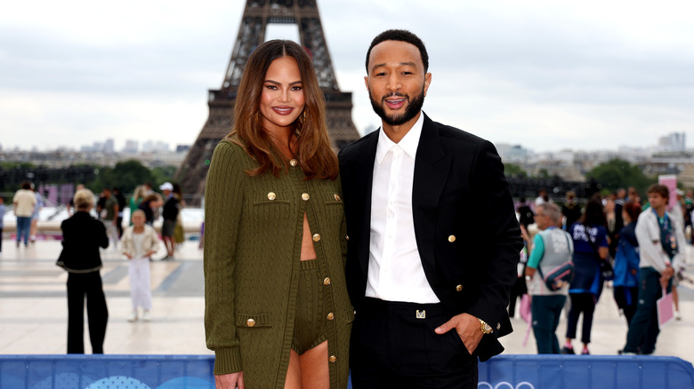 Chrissy Teigen and John Legend at Paris Olympics