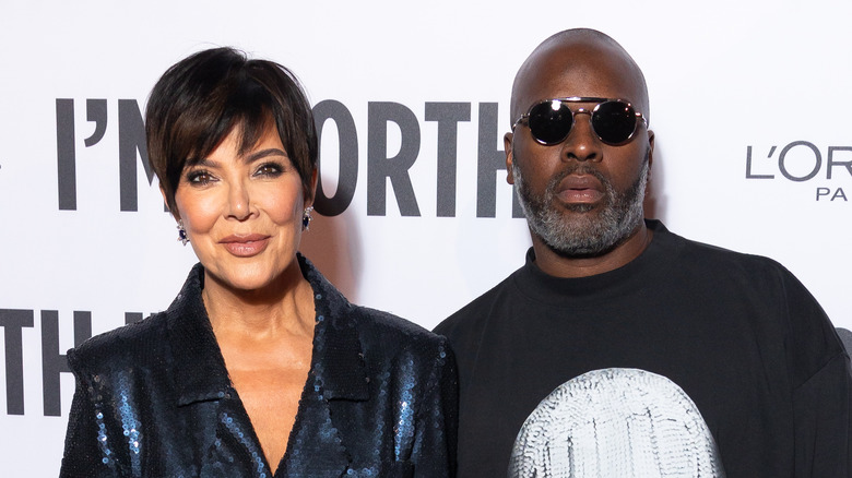 Kris Jenner and Corey Gamble posing together