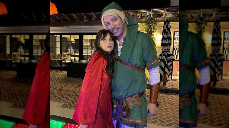 Jonathan Scott, Zooey Deschanel wearing costumes