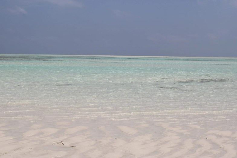 Pastel-toned sea at Mnemba Island, Tanzania