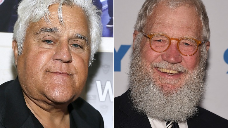 Jay Leno and David Letterman split image