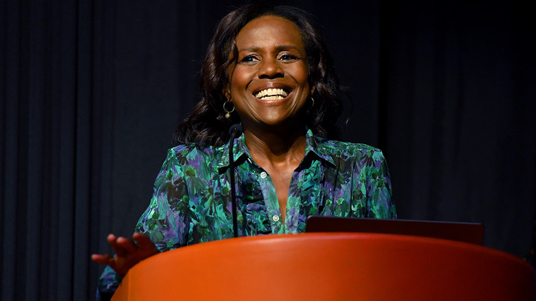 Deborah Roberts speaks onstage during during The Media Empathy Foundation Spotlight Series