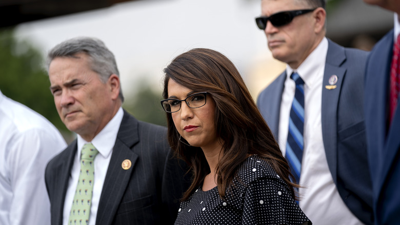 Lauren Boebert at a news conference in DC