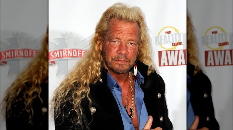 Dog the Bounty Hunter wearing black jacket