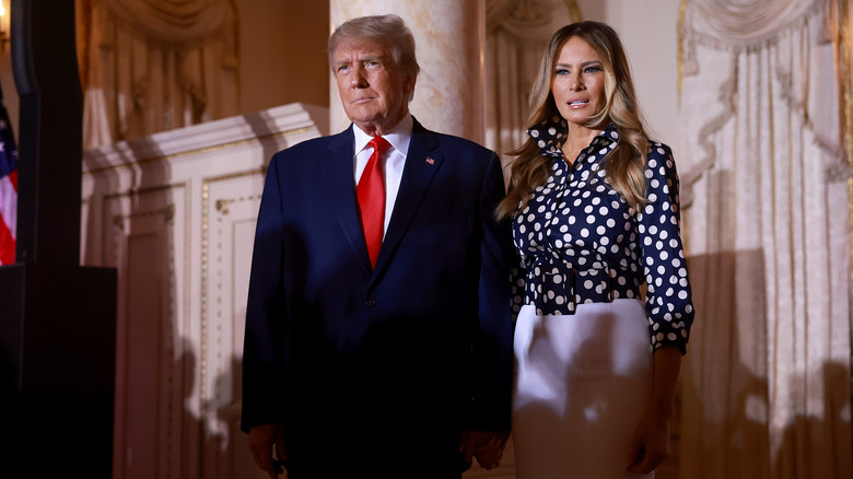 Donald and Melania Trump posing