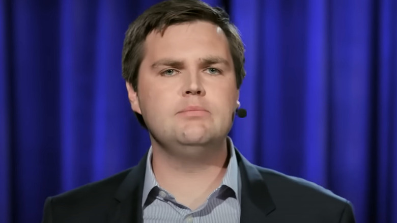 J.D. Vance wearing headset