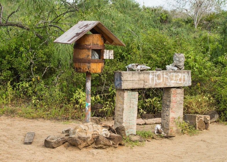 Mail box at Post Office Bay, Floreana Island, Galapagos