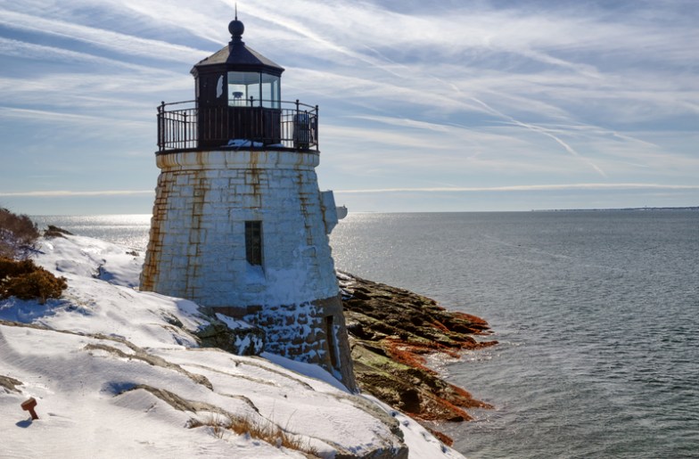 Castle Hill Lighthouse in Newport Rhode Island