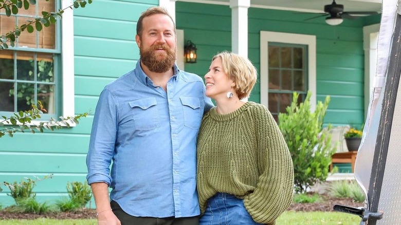 Ben and Erin Napier hugging