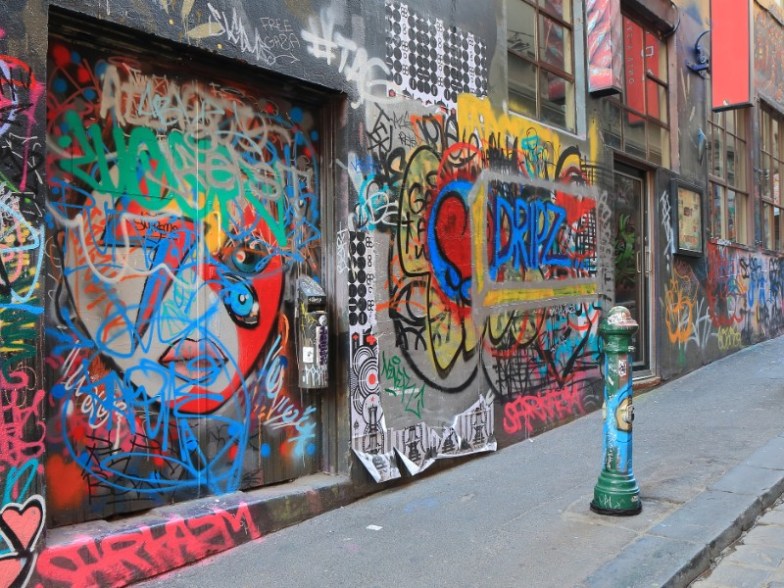 Graffiti Street art in Hosier lane Melbourne