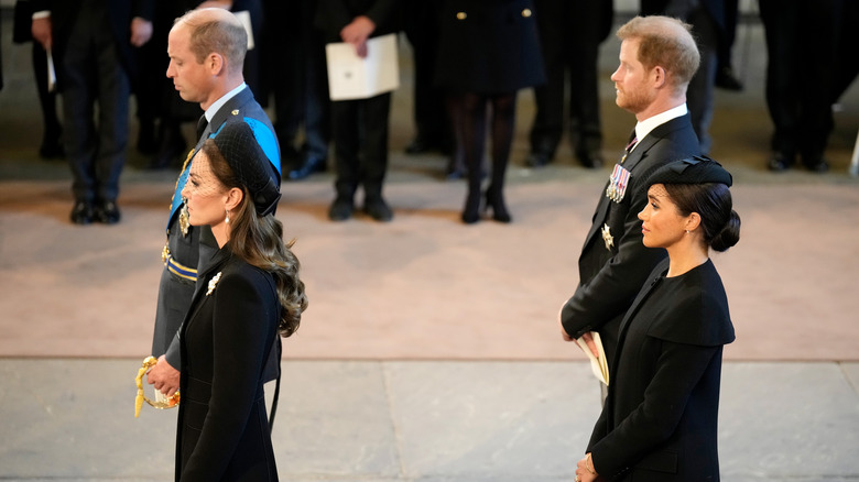 The Windsors and Sussexes at funeral