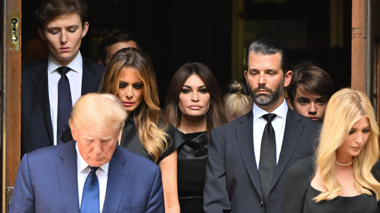 Kimberly Guilfoyle with Trump family at funeral