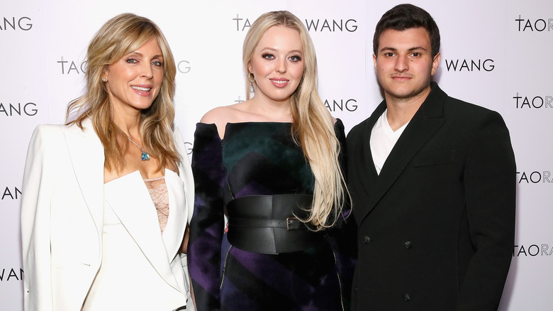 Marla Maples, Tiffany Trump, and Michael Boulos posing