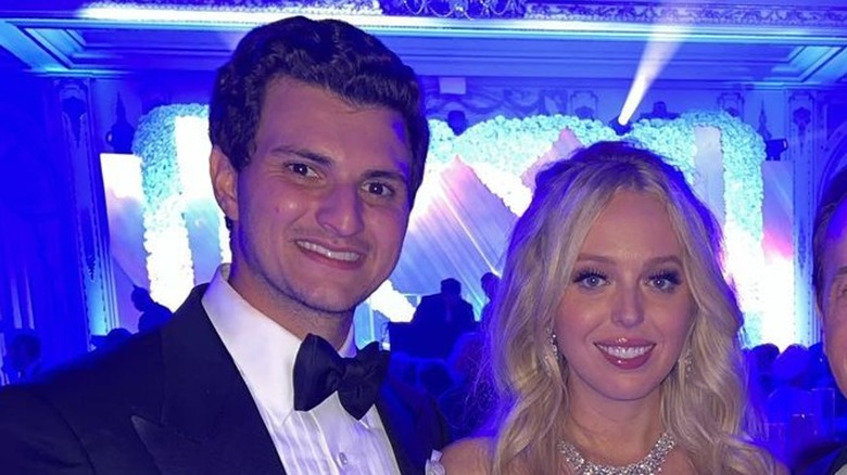 Michael Boulos and Tiffany Trump smiling at their wedding