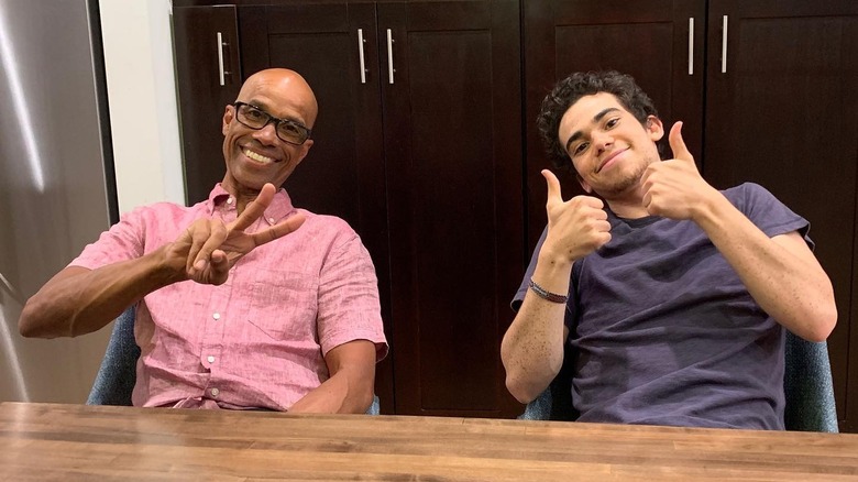 Victor and Cameron Boyce posing