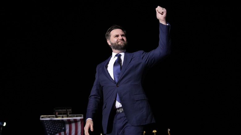 JD Vance holding fist up