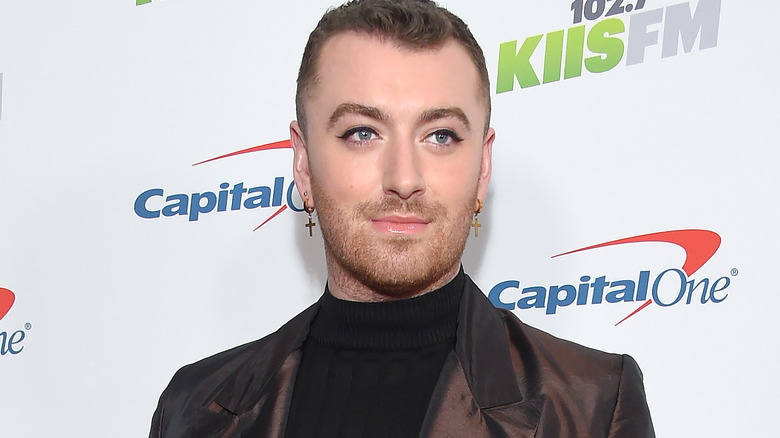 Sam Smith in black turtleneck 