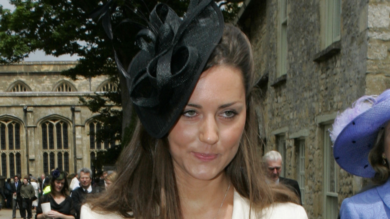 Kate Middleton large black hat