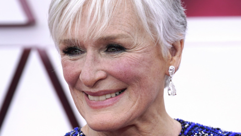 Glenn Close smiling at the 2021 Oscars