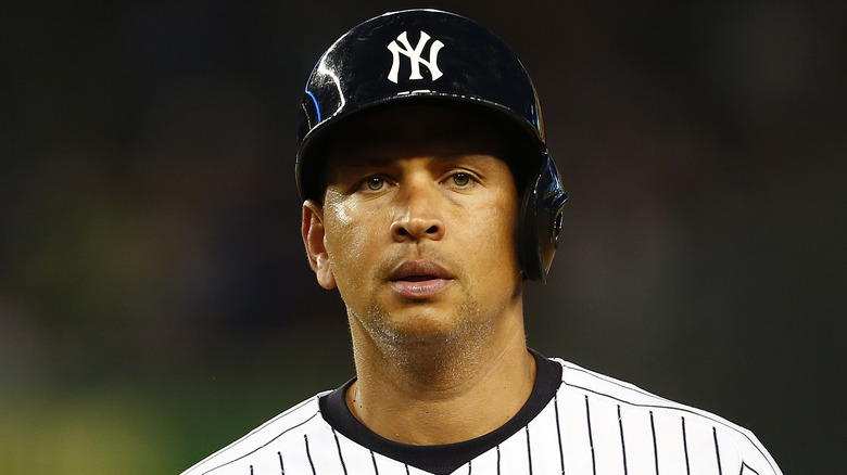 Alex Rodriguez playing baseball in uniform