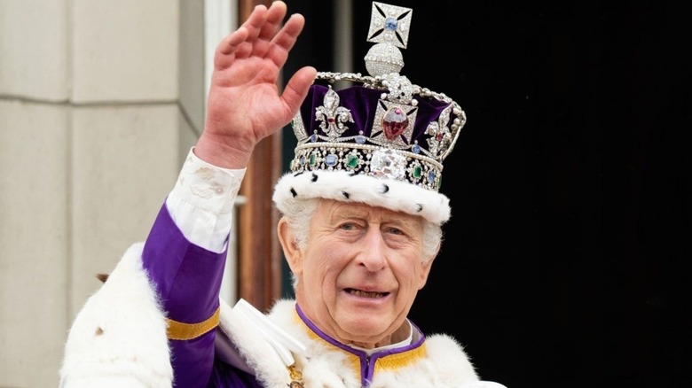 King Charles waving