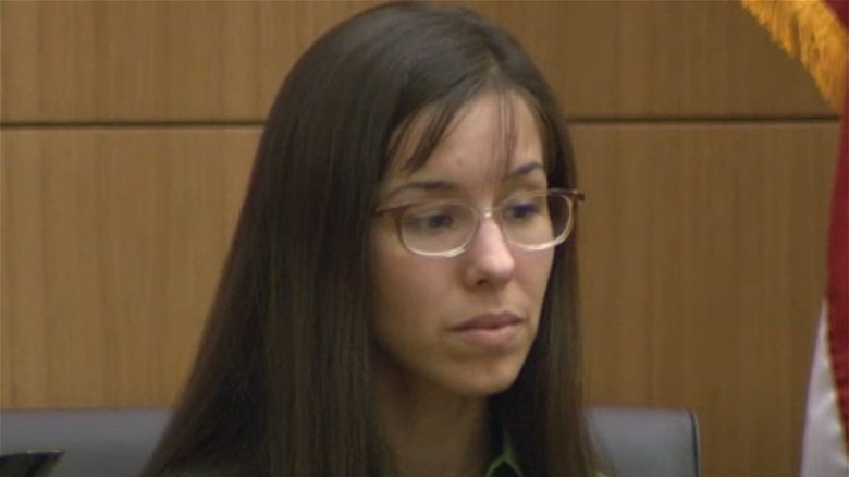 Jodi Arias looking down