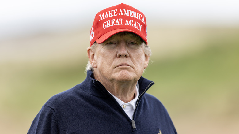 Donald Trump wearing MAGA hat