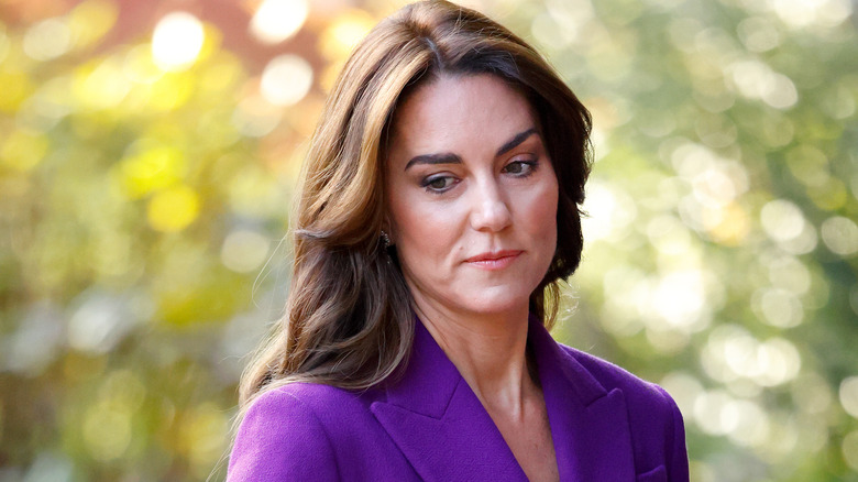 Kate Middleton wearing purple