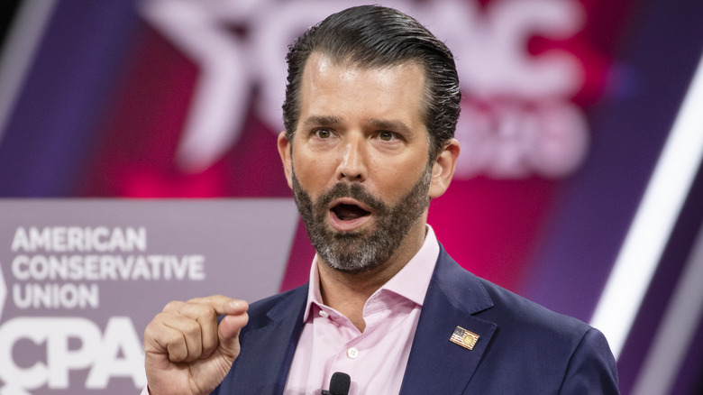 Donald Trump Jr. with mouth open