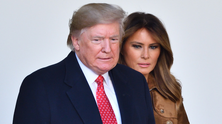 Melania and Donald Trump at an event