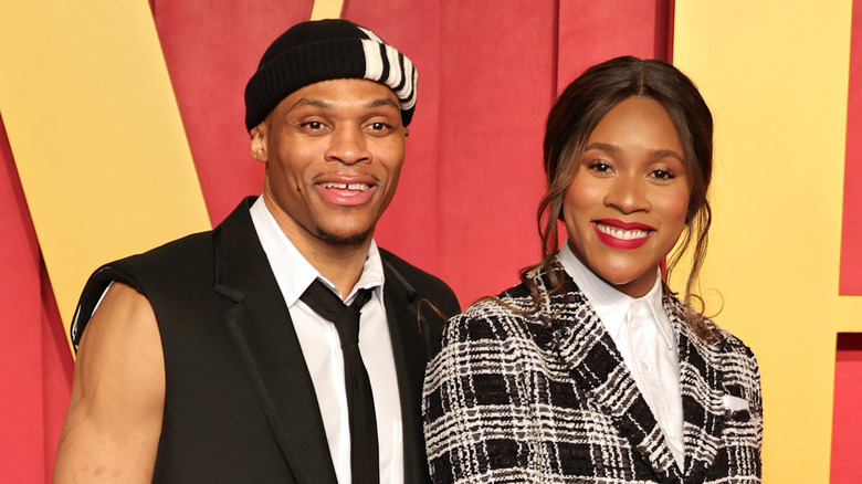 Russell and Nina Westbrook at 2024 Vanity Fair Oscar party