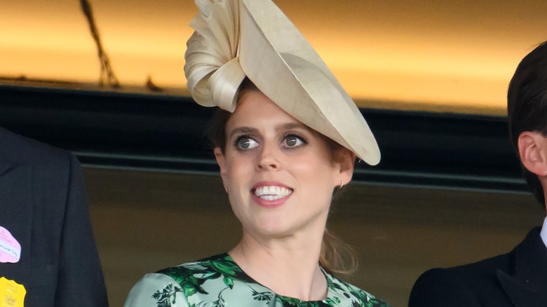 Princess Beatrice in a fascinator