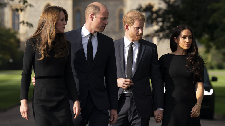 Kate Middleton, Prince William, Prince Harry, and Meghan Markle