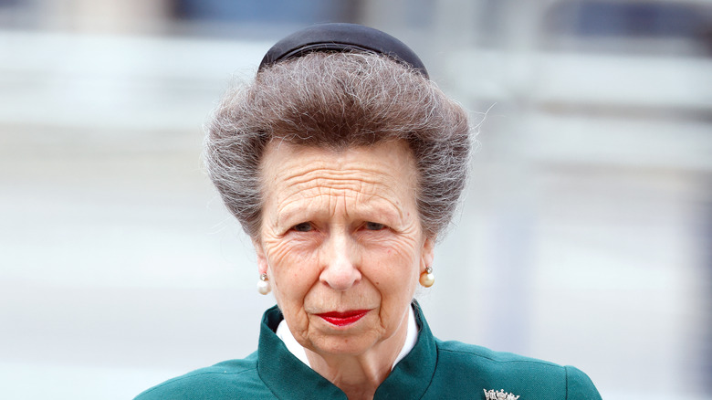 Princess Anne looking serious