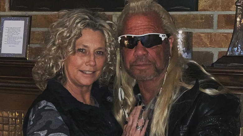 Francie Frane and Duane Chapman posing for cameras