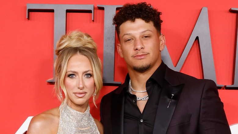 Brittany and Patrick Mahomes on Time Magazine red carpet