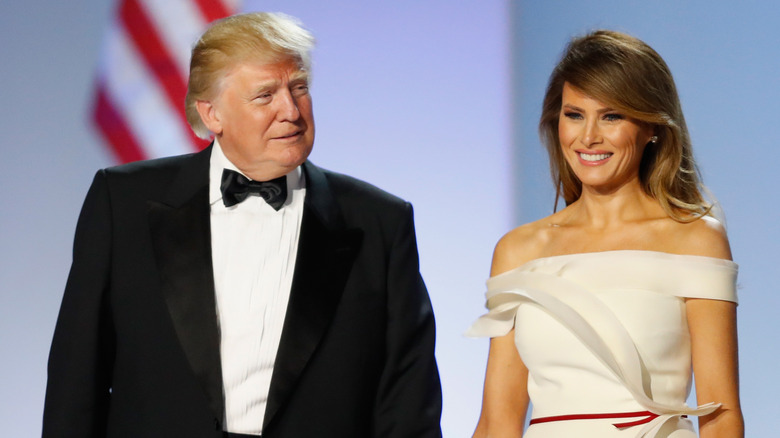 Donald and Melania Trump smiling