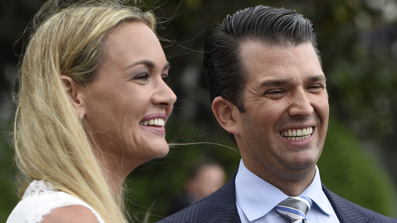 Vanessa Trump and Don Jr. Trump smiling