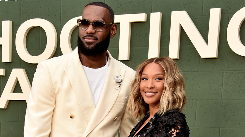 LeBron and Savannah James at Shooting Stars premiere